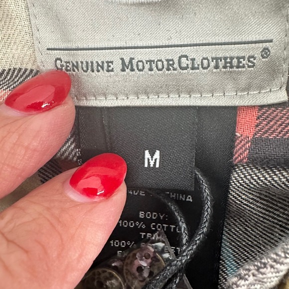 Harley Davidson Womens Flannel Plaid Button Down Shirt Sequins M - Picture 7 of 11